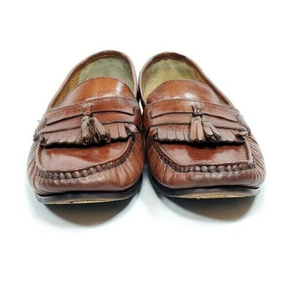 Nunn Bush Kiltie Tassel Loafers Men's Size 9.5 Brown Leather Dress Shoes - Picture 3 of 8